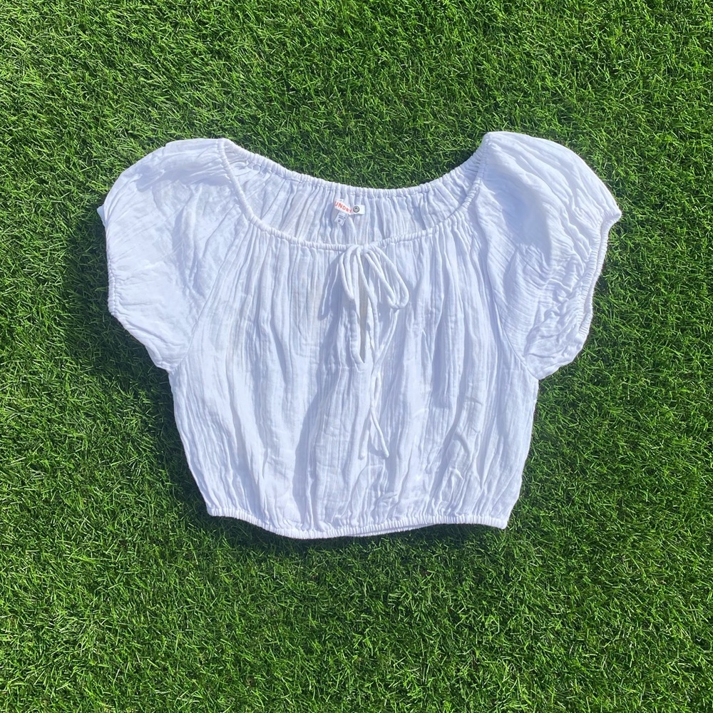 Sundry White Crop Top